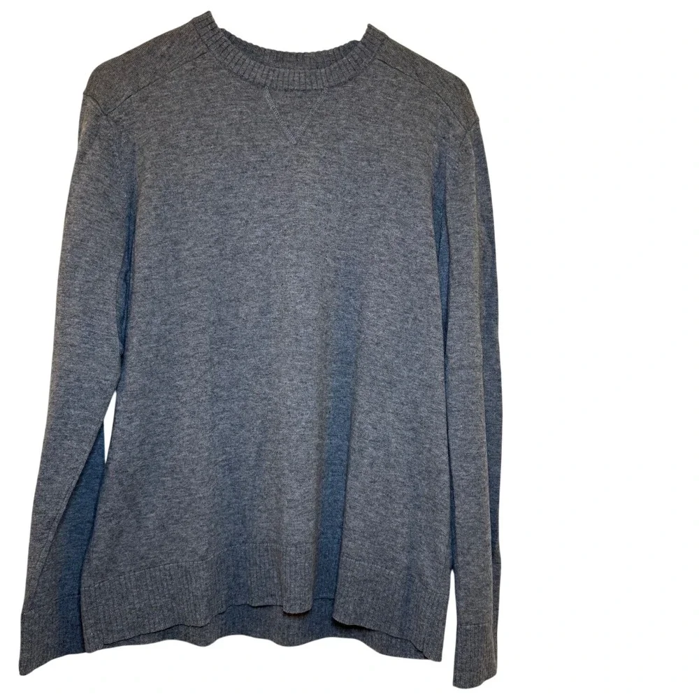 Smartwool Men's Gray Speckled Merino Wool Blend Crew Neck Sweater Size L